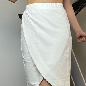 White midi skirt